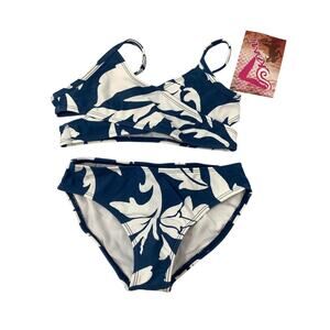 Kanu Surf Girl's 6 Coral Reef Beach Sport Wrap Around Two Piece Swimsuit H17-30